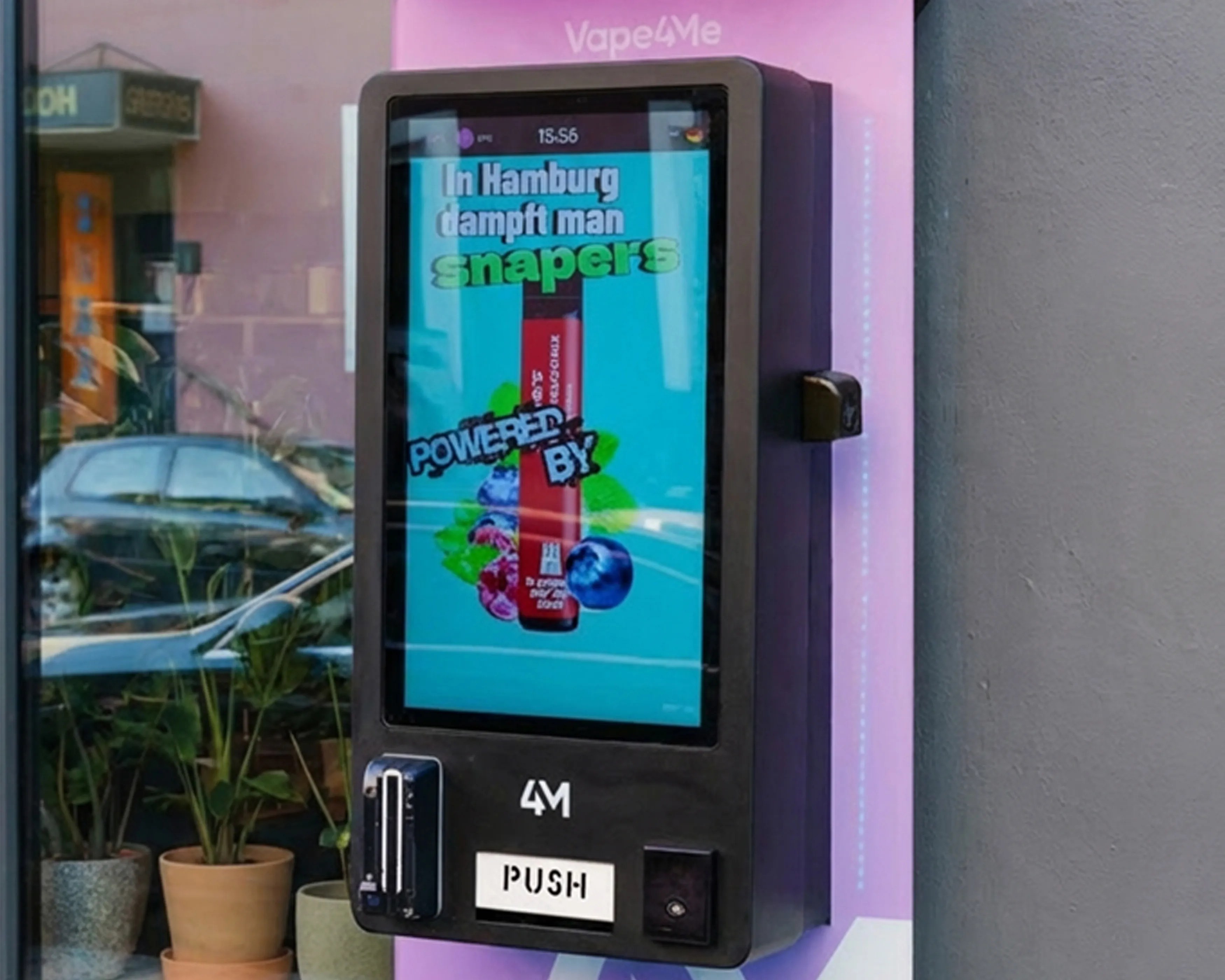 Vape4Me-Automat an einem Berliner Standort