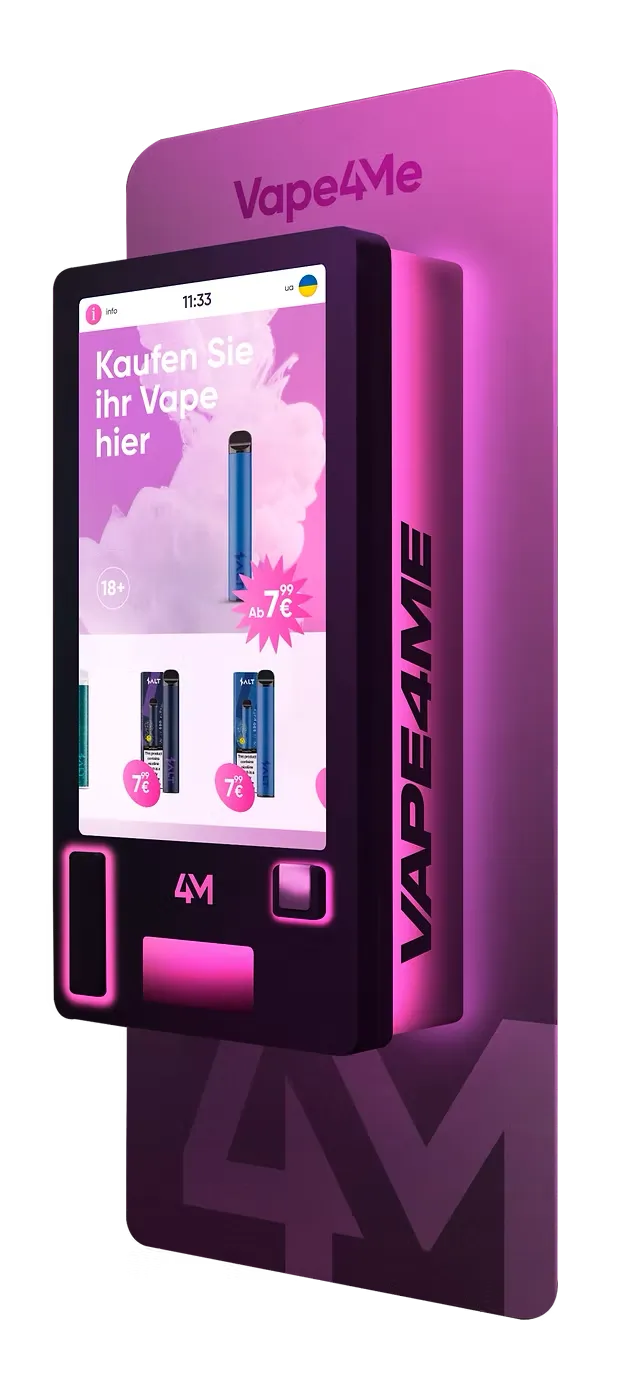 Vape4Me Signature – Flagship-Automat mit auffälligem Branding-Panel
